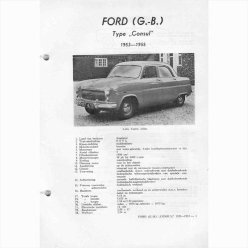 Ford Consul Vraagbaak losbladig 1953-1955 #1 Nederlands, Livres, Autos | Livres, Utilisé, Ford, Enlèvement ou Envoi