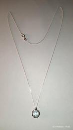 Pendentif en argent massif avec aigue marine de Brésil, Bijoux, Sacs & Beauté, Enlèvement ou Envoi, Neuf, Argent, Argent