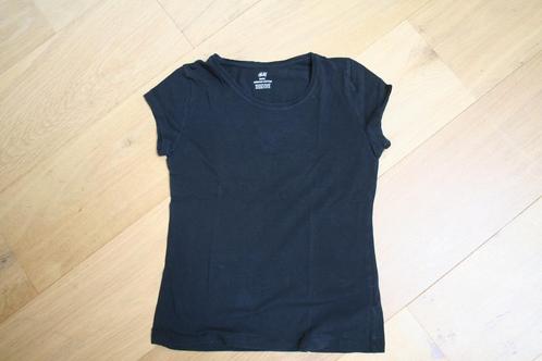 Maat 152 - H&M - zwart T-shirt, Kinderen en Baby's, Kinderkleding | Maat 152, Zo goed als nieuw, Meisje, Shirt of Longsleeve, Ophalen of Verzenden