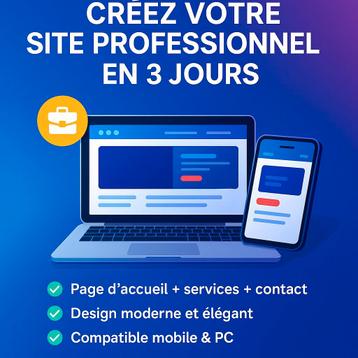 Creëer je professionele site in 3 dagen  beschikbaar voor biedingen
