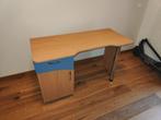 Bureau / Schrijftafel in lichte houtkleur met opbergruimte, Ophalen, Gebruikt, Bureau
