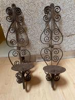 2 SMEEDIJZEREN WANDKANDELAARS, Antiek en Kunst, Ophalen of Verzenden, Overige materialen
