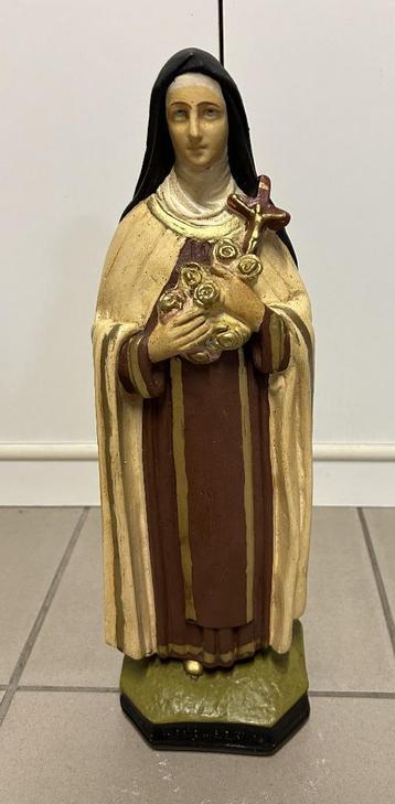 Heel mooi Beeld : Thérésia van Lisieux - Gips - 42cm beschikbaar voor biedingen
