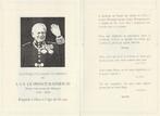 Prince Rainier III van MONACO 1949 +2005, Collections, Images pieuses & Faire-part, Carte de condoléances, Envoi