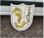 Oud Schild in hout en metaal - leuk voor in de mancave, Antiek en Kunst, Ophalen of Verzenden