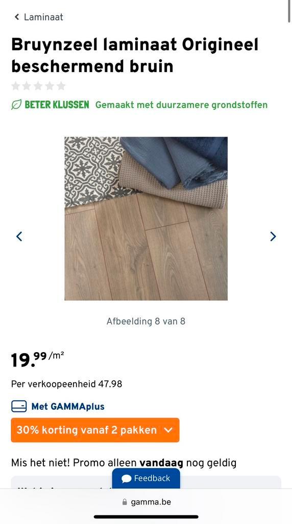 Bruynzeel laminaat Origineel beschermend bruin, Doe-het-zelf en Bouw, Vloerdelen en Plavuizen, Nieuw, Parket, Overige materialen