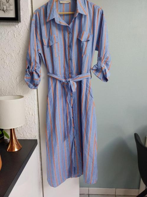 Amélie Amélie  lang zomerkleedje maat medium, Kleding | Dames, Jurken, Gedragen, Maat 38/40 (M), Blauw, Onder de knie, Ophalen of Verzenden
