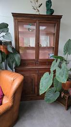 Originele antieke eiken Hotel kast met ORIGINEEL GLA, Ophalen