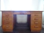 Antiek houten bureau Art deco bureau 1940 Bezorging mogelijk, Huis en Inrichting, Bureaus, Ophalen, Gebruikt, Bureau
