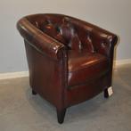 Nieuwe gecapitonneerde schapenleren fauteuil, Antiek en Kunst, Ophalen of Verzenden