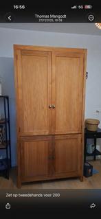 Teaken  kledingkast onbeschadigd Zeer kwalitstief, Enlèvement ou Envoi, Comme neuf