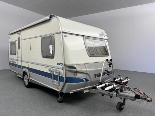 Fendt Saphir 470 TFB Mover Fietsendrager Zakluifel Voortent, Caravans en Kamperen, Caravans, Rondzit, Fendt, Lengtebed, 4 tot 5 meter