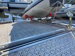 Trailer in RVS voor rubberbootje op plankier, Sports nautiques & Bateaux, Remorques bateau, Comme neuf, Autres types, Moins de 1 500 kg