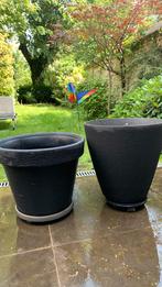 Big Flower pot anthracite/ pot de fleur grande, Synthétique, Rond, 40 à 70 cm, Jardin
