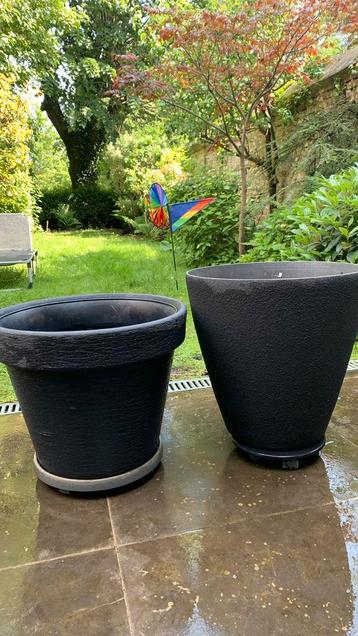 Big Flower pot anthracite/ pot de fleur grande 