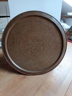 Grote handgegraveerde koperen wandplaat Ø 72 cm, Antiek en Kunst, Ophalen, Koper