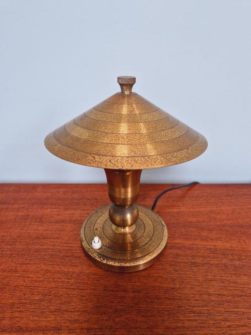 Lampe Art Déco en laiton, années 1920-30, Antiquités & Art, Antiquités | Éclairage, Enlèvement ou Envoi