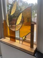 Glas in lood werk op eiken staander, Ophalen, Minder dan 80 cm, Glas in lood, Nieuw