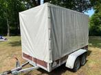 aanhangwagen met huif dubbelas geremd 750 Kg, Ophalen, Zo goed als nieuw
