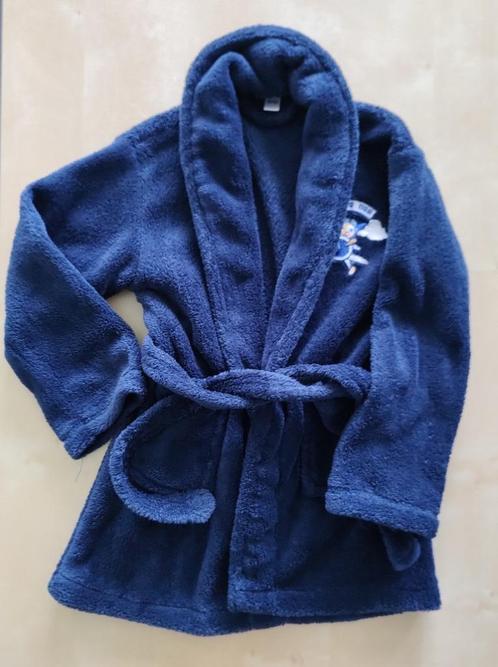 Donkerblauwe badjas, maat 98/104, Kinderen en Baby's, Kinderkleding | Maat 98, Zo goed als nieuw, Jongen of Meisje, Nacht- of Onderkleding