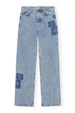 Ganni logo jeansbroek jeansmt 29, Kleding | Dames, Blauw, W28 - W29 (confectie 36), Zo goed als nieuw, Verzenden