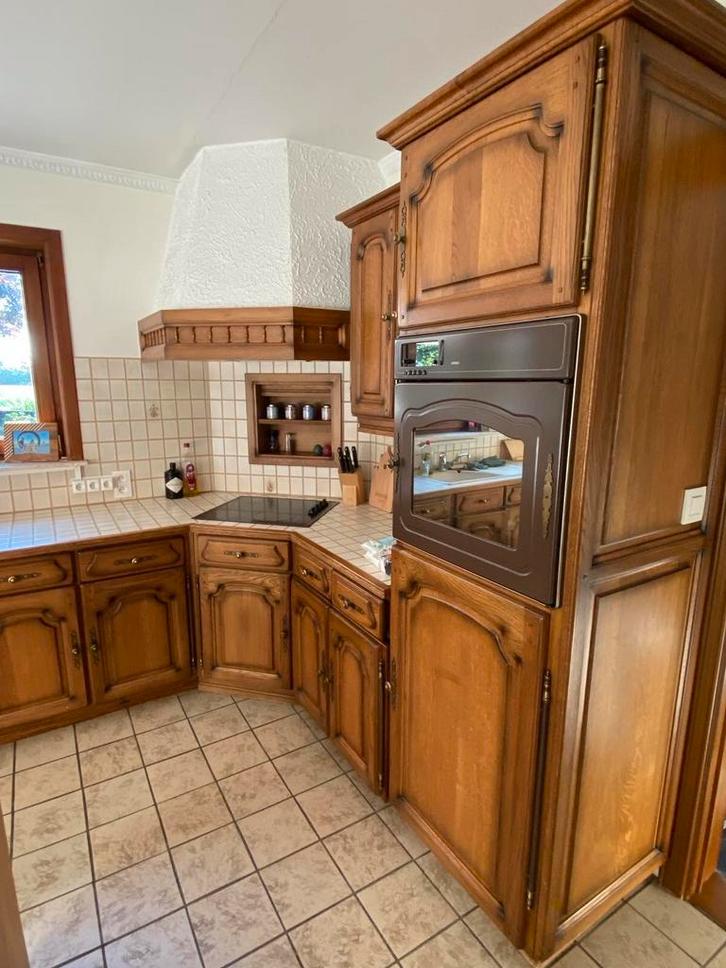 Volledige keuken, Huis en Inrichting, Keuken | Complete keukens, Zo goed als nieuw, Hoekkeuken, Hout, Ophalen