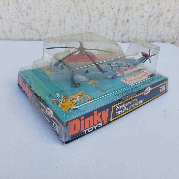 DINKY TOYS 736 BUNDEMARINE SEAKING HELICOPTER BLISTER DECALS, Hobby en Vrije tijd, Modelbouw | Vliegtuigen en Helikopters, Zo goed als nieuw