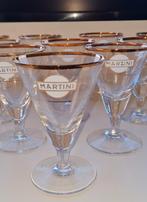 Vintage/antieken Martini glazen (gouden rand-voetje-10x), Antiek en Kunst, Ophalen