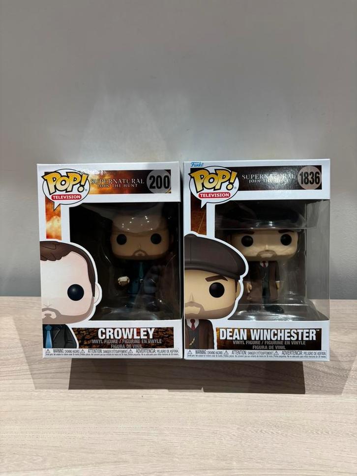 Funko Pop Supernatural – Crowley #200 & Dean Winchester 1836, Verzamelen, Poppetjes en Figuurtjes, Zo goed als nieuw, Ophalen of Verzenden