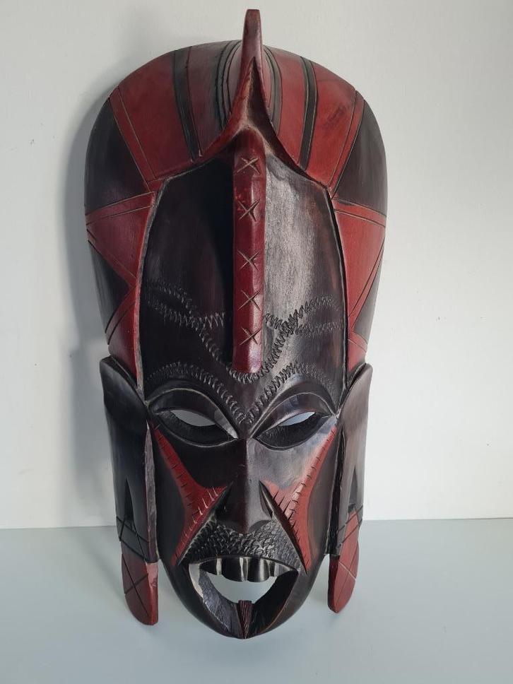 prachtig handgesneden Afrikaans masker, Antiek en Kunst, Kunst | Niet-Westerse kunst, Ophalen of Verzenden