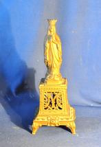 statue vierge a la couronne sur socle regule cuivré, Antiquités & Art, Enlèvement ou Envoi