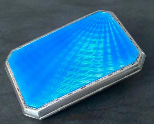 antiek Engels art déco sigarettendoosje EPNS, Antiek en Kunst, Curiosa en Brocante, Ophalen of Verzenden