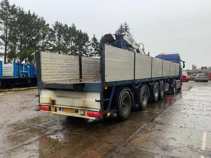 2004 pacton T4-001 Oplegger met Kennis kraan, Auto's, Vrachtwagens, Bedrijf, Aanhangers en Opleggers, Overige brandstoffen