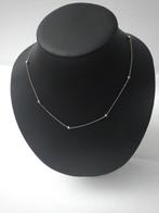 Vintage zilveren ketting met kleine zilveren kraaltjes, Verstelbaar, Nieuw, Ophalen of Verzenden, Zilver