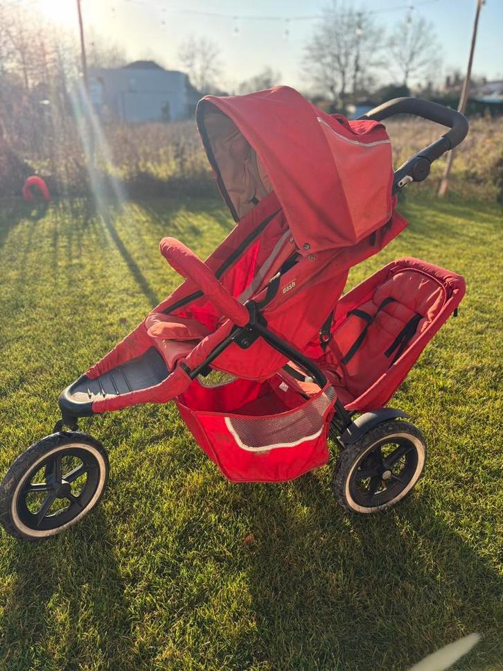 Dubbele buggy Phil & teds Dash, Kinderen en Baby's, Buggy's, Gebruikt, Regenhoes, Ophalen