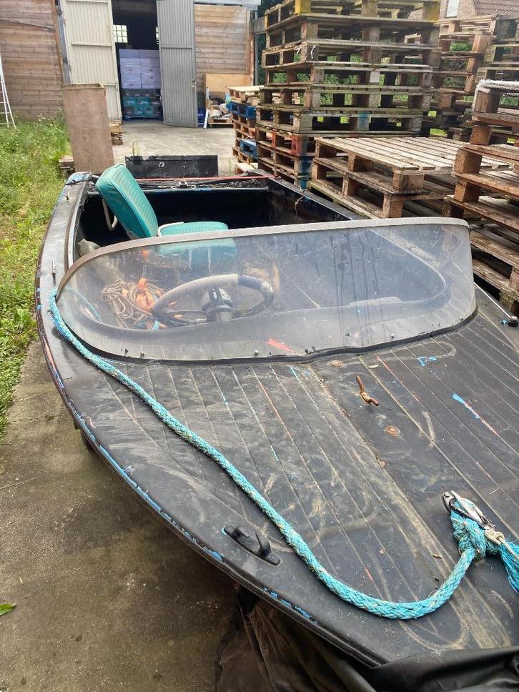 Speedboot Mercury 9,9PK - restauratie, Watersport en Boten, Speedboten, Gebruikt, 3 tot 6 meter, Benzine, Minder dan 70 pk, Polyester