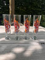4 Alpha bierglazen , limburgse traditie 2002, Ophalen of Verzenden, Zo goed als nieuw, Bierglas