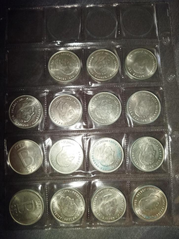 Zilveren munten – 250 frank belgie, Postzegels en Munten, Munten | België, Losse munt, Zilver, Zilver, Ophalen
