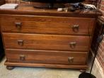 Ancien meuble à tiroirs en bois massif, Maison & Meubles, Enlèvement, Comme neuf, Métal