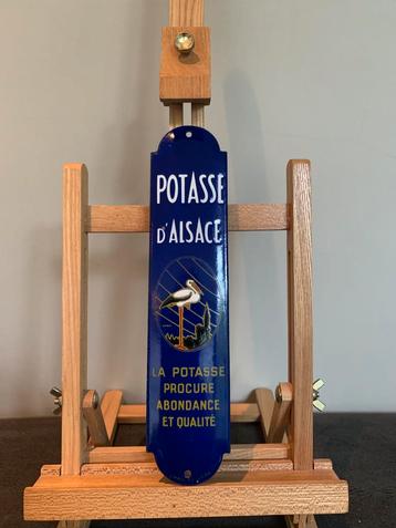 Emaille deurpostje POTASSE d’ALSACE Fr.jaren 20 beschikbaar voor biedingen