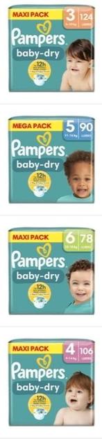 Pampers baby dry MEGApack MAAT-3-4-5-6=19EURO Wondelgem 9032, Enfants & Bébés, Enlèvement, Neuf