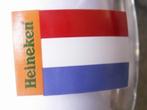 Heineken bierglas vaasje met NL vlag in oranje verticaal Hei, Verzamelen, Biermerken, Ophalen of Verzenden, Nieuw, Heineken