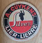 Silver A.Cuykens sous-bock bierviltje bierdeckel coaster, Verzamelen, Verzenden, Gebruikt, Viltje(s)