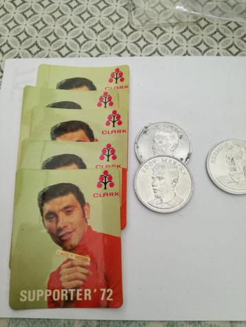 EDDY MERCKX :5 stickers 72 + 2 munten beschikbaar voor biedingen
