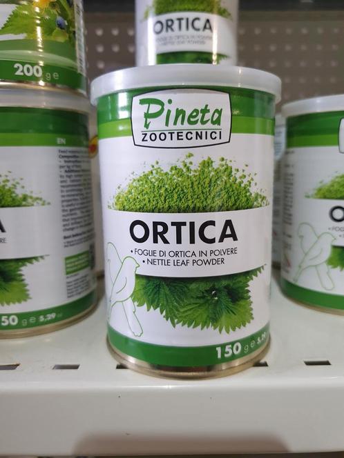 "ORTICA" Brandnetelpoeder 150 Gram - Pineta Zootecnici, Dieren en Toebehoren, Vogels | Hokken en Kooien, Nieuw, Ophalen