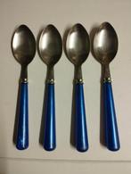 4 lepels met een soort hart plastic kleur blauw en zilver kl, Huis en Inrichting, Ophalen, Zo goed als nieuw