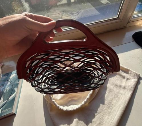 Handtas Delvaux basket limited editie, Handtassen en Accessoires, Tassen | Damestassen, Zo goed als nieuw, Handtas, Rood, Ophalen of Verzenden