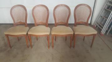 SALLE A MANGER LOUIS 16 -4 chaises,2 fauteuils et table oval