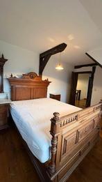 Antiek houten bed met lattenbodem, Ophalen