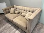 Canape velour beige 2/3 place, Ophalen, Zo goed als nieuw